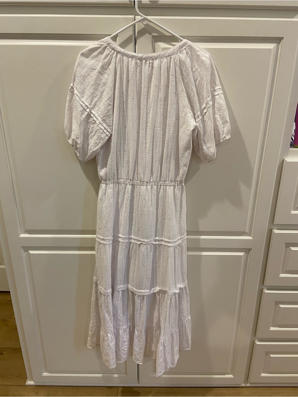 Betsey Johnson White Tiered Midi Dress - Picture 3 of 4